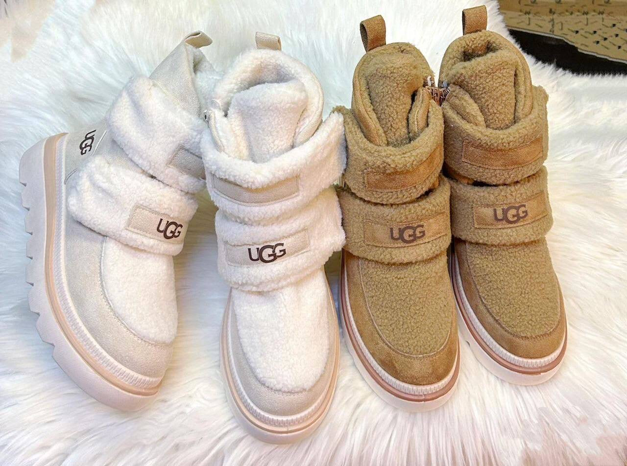 Ugg damă alb-maro AnT