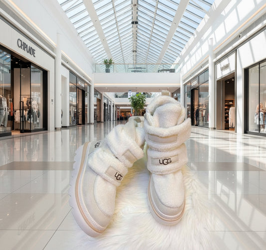 Ugg damă alb-maro AnT